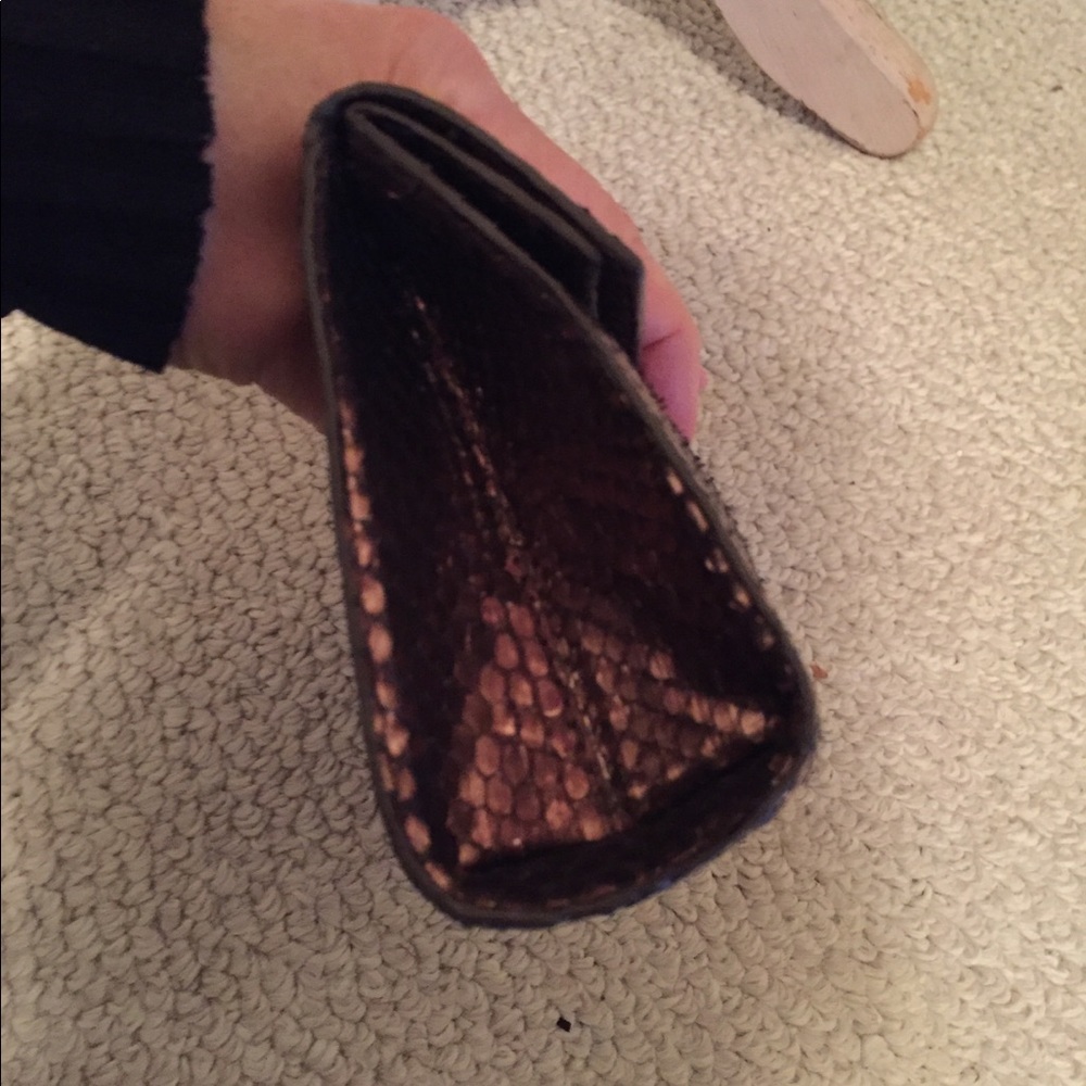 Nancy Gonzalez Copper Metallic Python Handbag - image 4